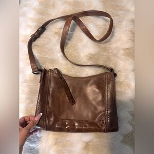 Frye Tan Leather Crossbody Bag